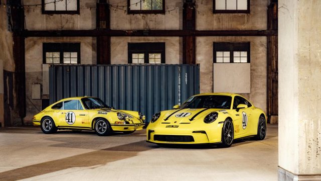 Porsche Reunites 1972 and 2024 911 S/T in Light Yellow: 1,000 Hours of Restoration